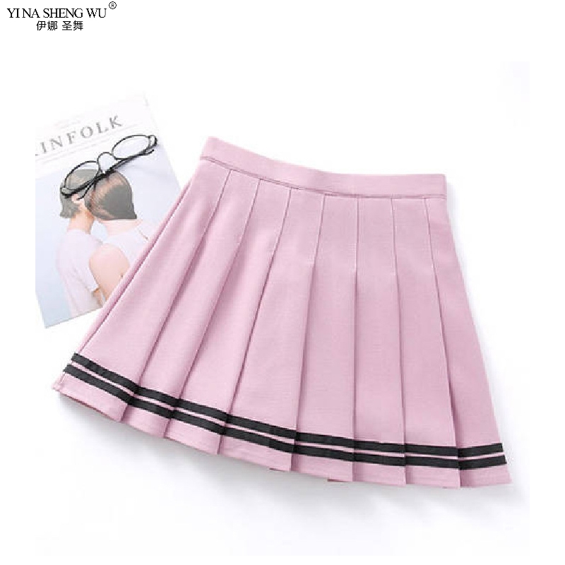 High Waist Pleated Skirt Kawaii Harajuku Skirts Women Girls Japanese Korean Girls Lolita A-line Short Skirt School Uniform Skirt