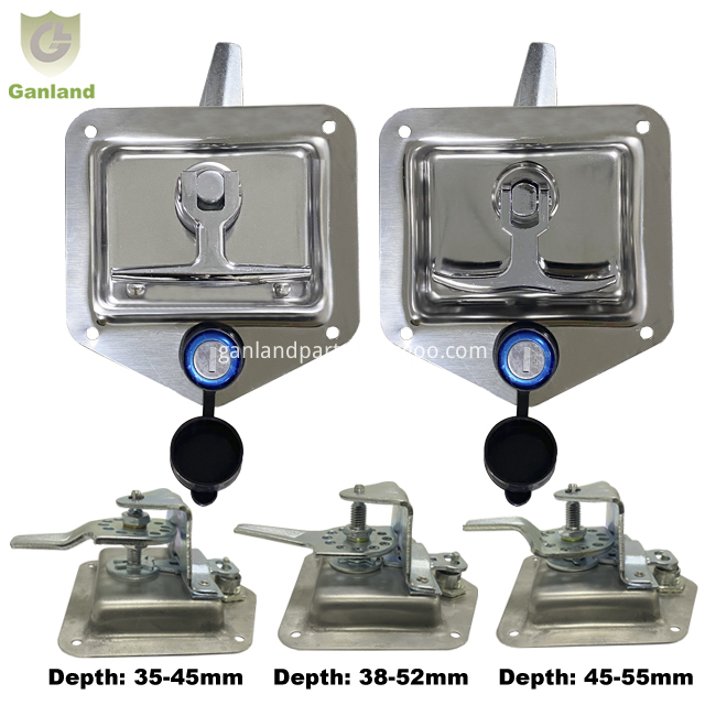 Flush mount paddle T handle Lock