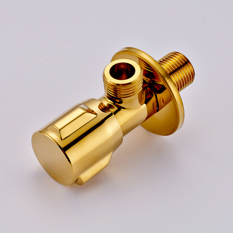 Filling Valves Copper Angle Valves 1/2"Male x 1/2" Male Bathroom Bidet Valve Bathroom Accessories Gold/Rose gold/Chrome Finished