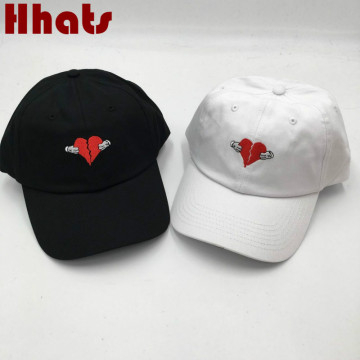 Unstructured Embroidered broken-hearted Dad Hat Heartbreak branded baseball cap women men snapback trucker cap