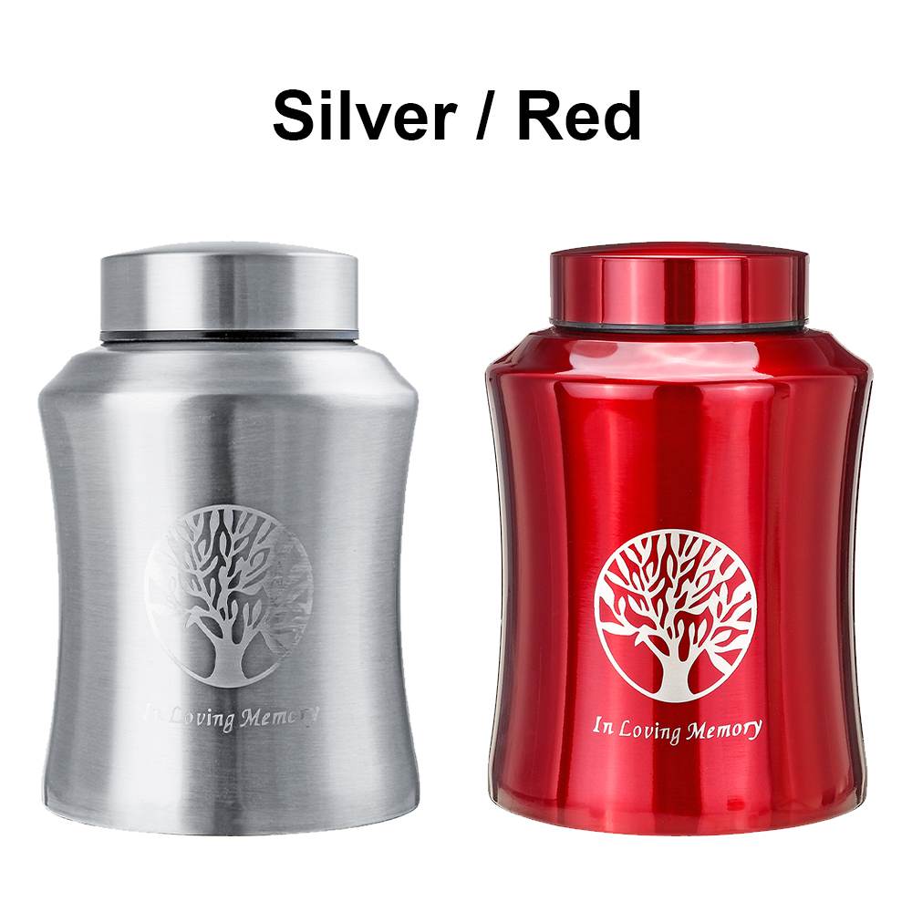 800ml /500/250ml Pet Memorial Urn Cremation Mini Urns for Pet/ Human Ashes Casket Funeral Stainless Steel Cremation Storage Jar