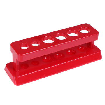 School Supplies Hot sale Red Plastic Test Tube Rack 6 Holes Holder Support Burette Stand Laboratory Test tube Stand Shelf Lab