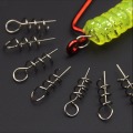 Simpleyi 50pcs/lot Assist Soft Baits Hook Lures Pin Spring Fixed Lock Screw Dagger Tools Fishing