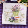 10pcs 33*33cm Lavender Ears of Wheat theme paper napkins serviettes decoupage decorated for wedding party virgin wood tissues