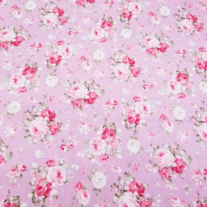 Hot Sale Floral Printing Cotton Twill Fabric Sewing Quilting Soft Skin-Friendly Woven Cotton Fabric For Dress Cloth Bedding