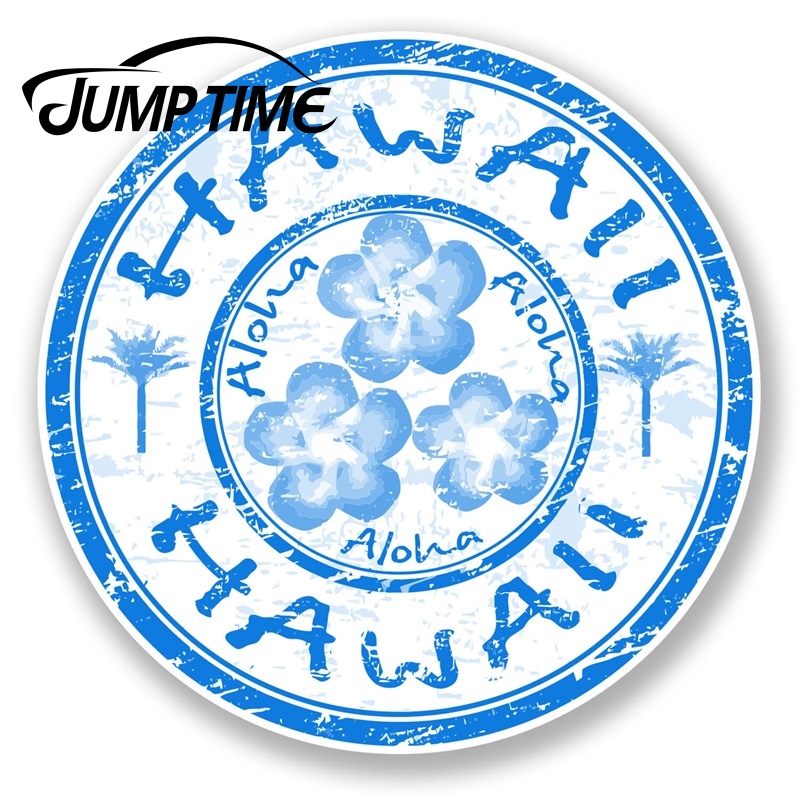 Jump Time for Aloha Hawaii Vinyl Sticker Travel Luggage Laptop Car Label Tag Decal Rear Windshield Waterproof Car Accessories