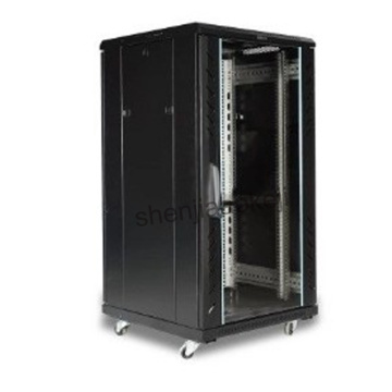 22U Wall Mount Server Data Cabinet Glass Door Lock & Key w/Casters Network Cabinet Enclosure (vented door,cold rolled steel)