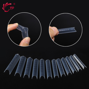 TP Clear Dual Forms Nail System Full Cover Quick Building Gel Mold Tips Nail Extension Molds Upper Forms For Nails Tips