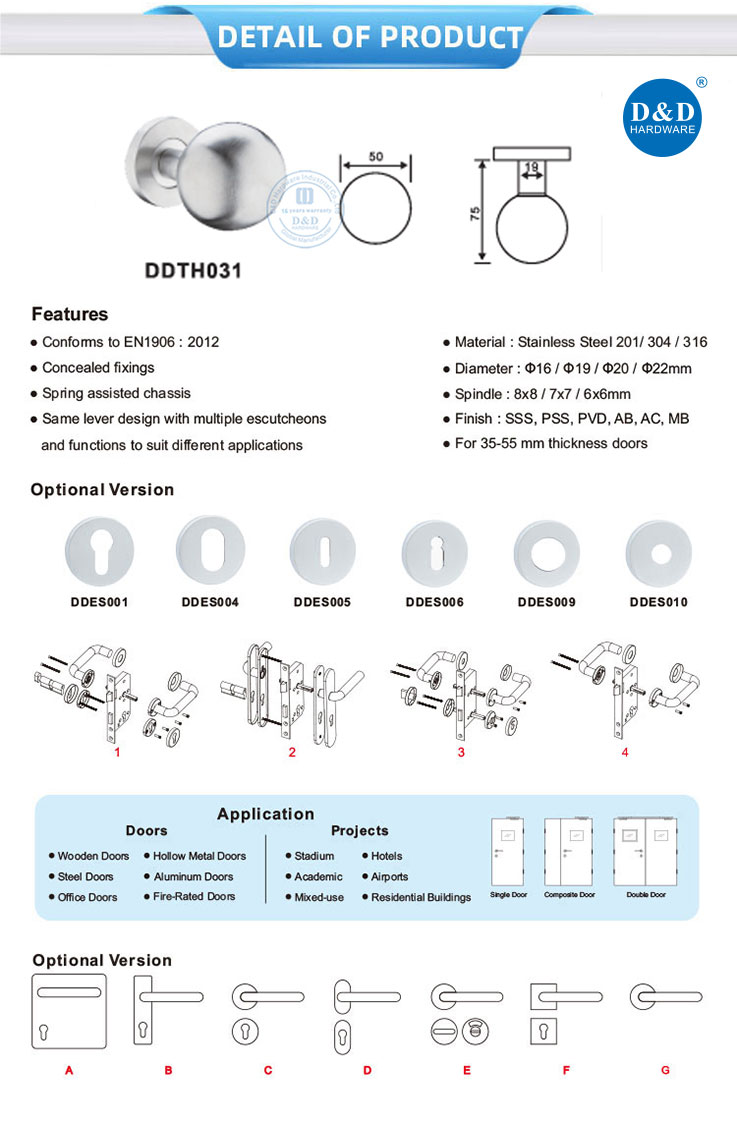 Tube Lever Handle