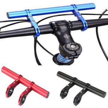 20CM Carbon Tube Bicycle Handlebar Extender Mount Mountain MTB Bike Cycling Headlight Bracket Lamp Flashlight Holder Accessories