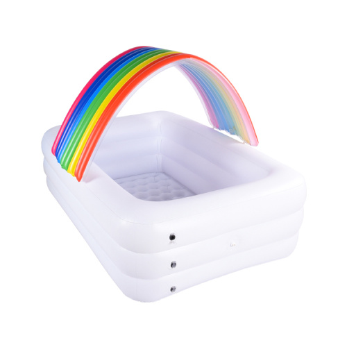 Inflatable Rainbow Pool Family Full-Size Swimming Pool for Sale, Offer Inflatable Rainbow Pool Family Full-Size Swimming Pool