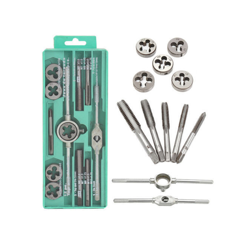 20/40pcs tap die set M3-M12 Screw Thread Metric Taps wrench Dies DIY kit wrench screw Threading hand Tools Alloy Metal with bag