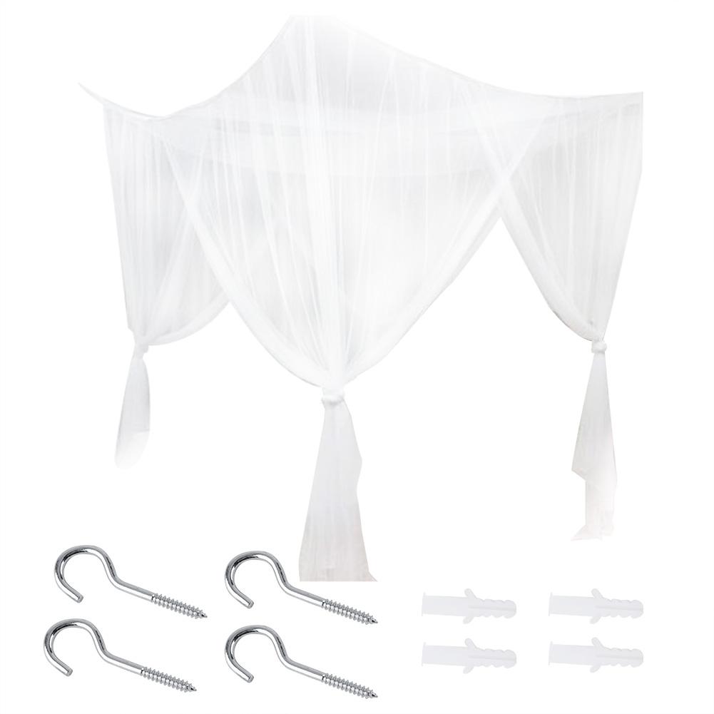 European Style Mosquito Net Large Double Bed Gauze 4 Corner Post Mosquito Net Bedroom Romantic Full Queen King Size Bedding