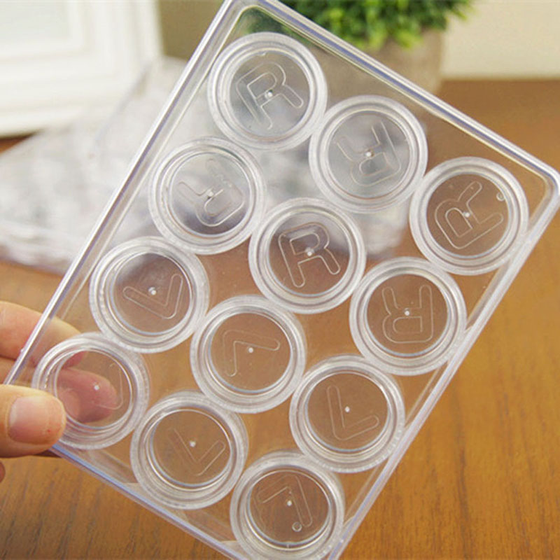 12 Grids Contact Lens Box Holder Portable Small Lovely Clear Eyewear Bag Container Contact Lenses Soak Storage Case