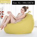 Bean Bag Sofa Cover Without Filler Chair Lounger Sofa Seat Living Room Furniture Beanbag Sofa Bed Pouf Puff Lazy Couch Tatami