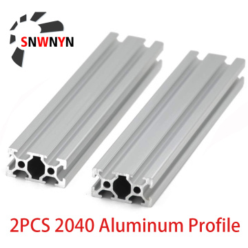 2PCS 2040 Aluminum Extrusion Profile Length 100mm-1200mm European Standard Anodized For CNC 3D Printer Parts CZ RU US Shipping