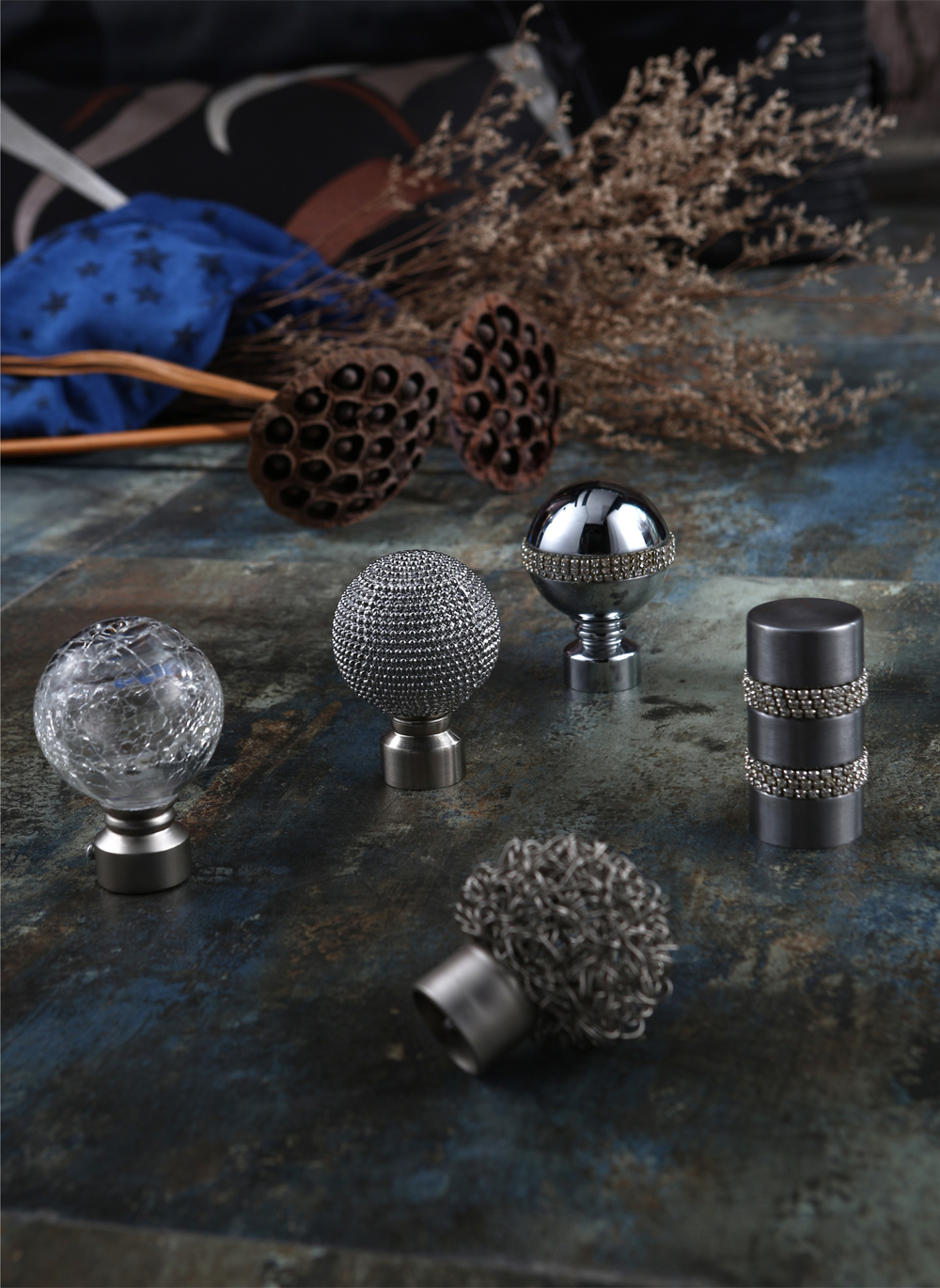 Diamond Ball 60 Mm Curtain Rod