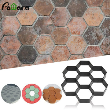 Garden Paving Mould Hexagonal Model Garden Concrete Molds Paving Brick for DIY Path Maker Mold Stepping Stone Walkways Molds