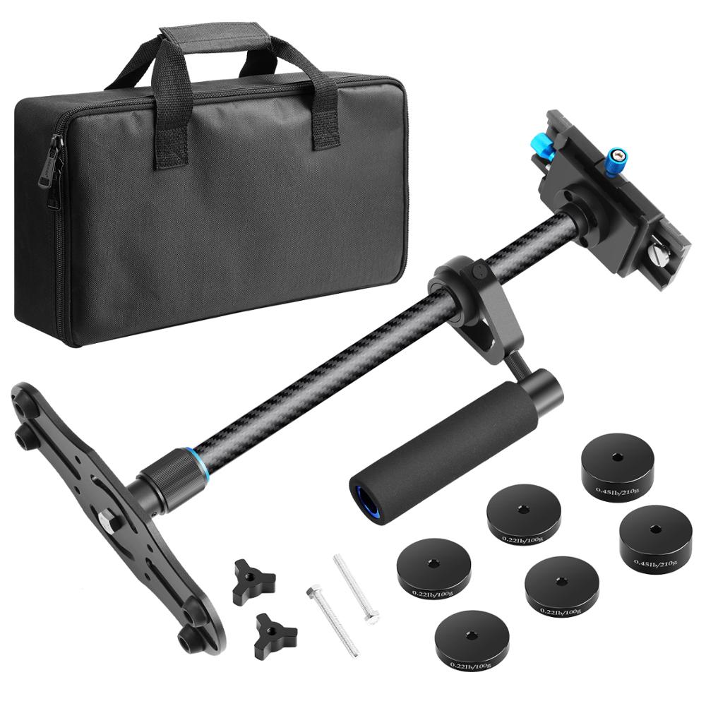 Neewer Carbon Fiber 24 inches/60 centimeters Handheld Stabilizer with 1/4 3/8 inch Screw Quick Shoe Plate