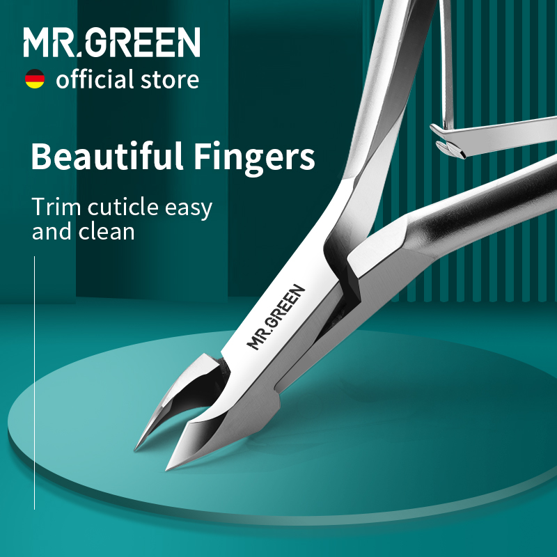 MR.GREEN Cuticle Nippers Nail Manicure Scissors Cuticle Clippers Trimmer Dead Skin Remover Pedicure Stainless Steel Cutters Tool