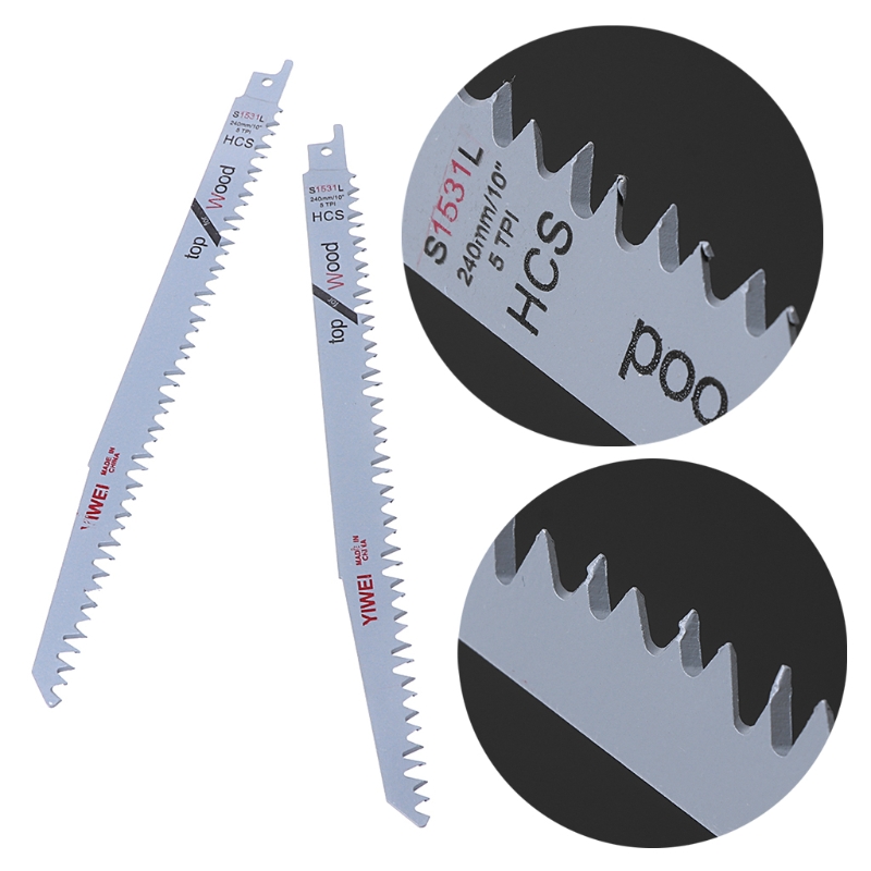 2pcs S1531L Reciprocating Sabre Saw Blades 9.5" 240mm For Cutting Metal Wood,100% brand new and high quality.