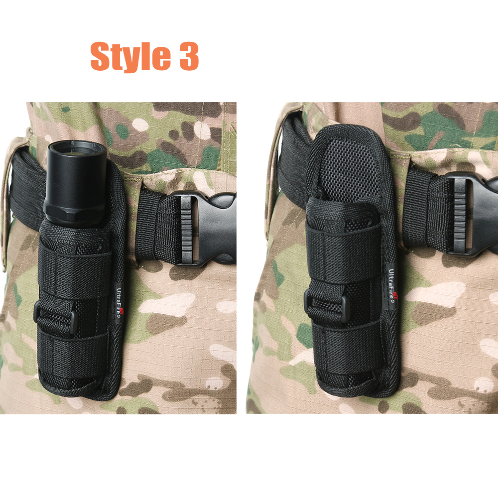 Molle Tactical Flashlight Pouch Multifunctional LED Torch Holster Case Cover Outdoor Camping Hiking Hunting Tools Survival Kits