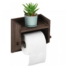 Farmhouse Toilet Paper Holder with Phone Shelf