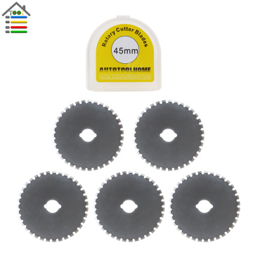 5 Pack 45mm Rotary Cutter Blades Skip Blade Perforator Rotary Cutter Blades Fits Fiskars Olfa for Paper Crochet Edge Projects