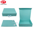 Folding paper box gift box with ribbon