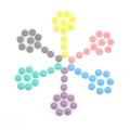 Kovict 50Pcs/lot Baby Lentils Beads Silicone Beads Abacus Lentils 12mm Baby Teether DIY Pacifier Chain Clip