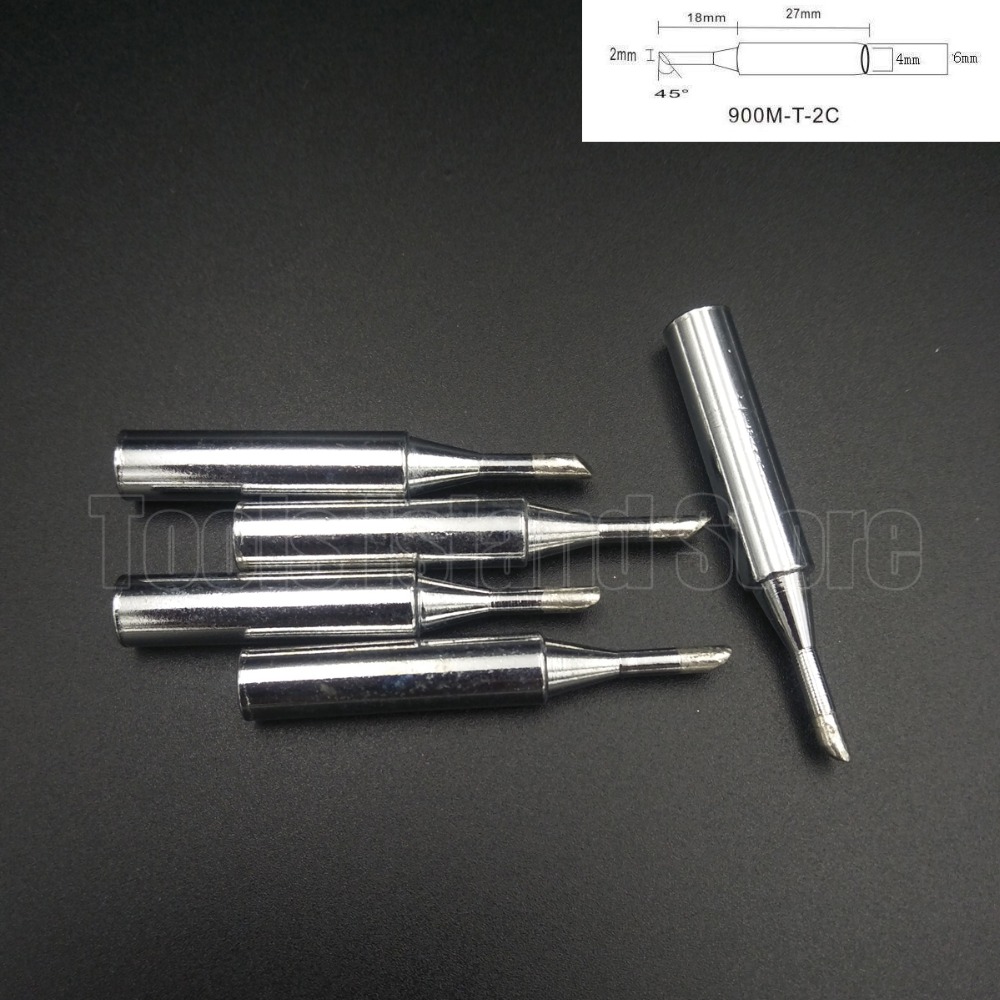 5Pcs Lead-Free Soldering Solder Iron Tips welding tips 900M-T-2C for Hakko 936