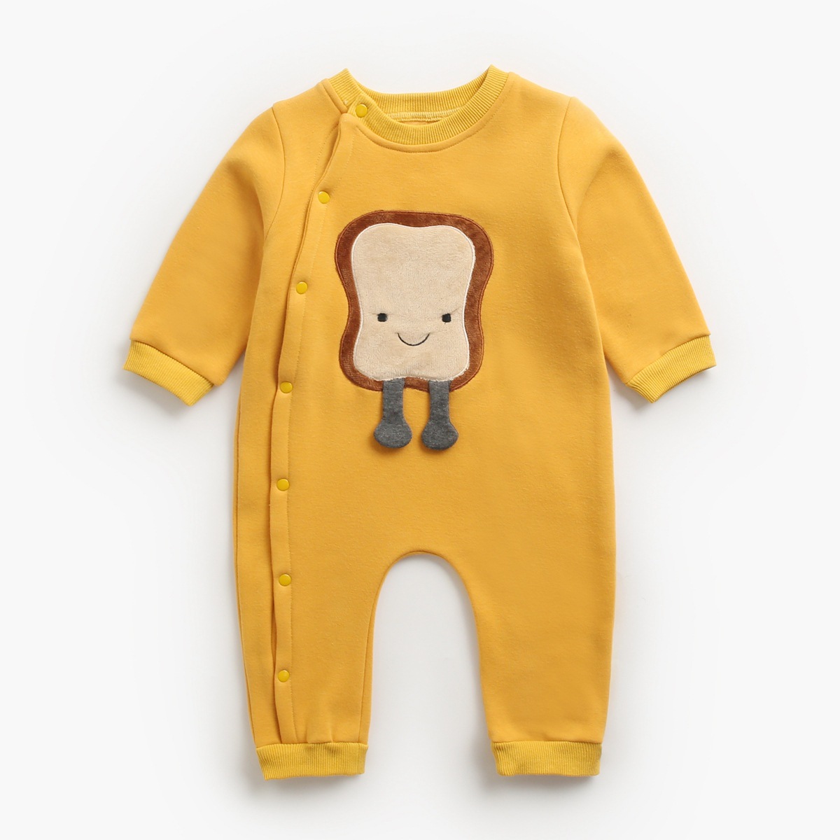 2020 Cute Cartoon Autumn Cotton Long Sleeve Baby Romper Newborn Baby Boys Girls Romper Winter Plus Velvet Baby Clothes