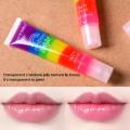 1PC Rainbow Sugar Tasty Lip Gloss Transparent Lip Gloss Clear Oil Sexy Cute Fruit Lip Balm Liquid Lipstick Moisturizing TSLM1