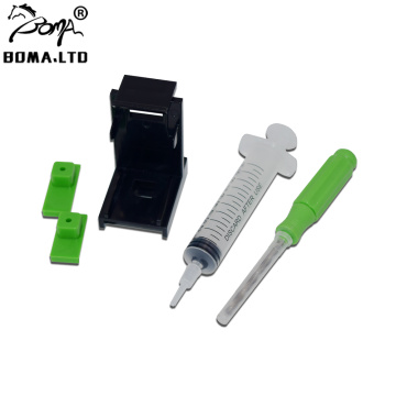 BOMA.LTD Ink Refill Cartridge Clip Rubber Pads Syringe Tool Kit Clamp For HP 60 61 63 63XL 121 122 123 300 301 302 304 65 65XL