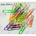 metal paperclips 15 pcs/pkg fresh color large size 50mm light blue green light purple colour clip can you as bookmark promotion