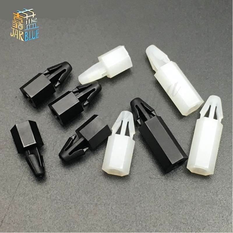 50Pcs M3 Snap-In Posts Spacing Screw For PCB Circuit Board Nylon Standoff Screw Spacers Fixed Clips Hex Threaded NL18