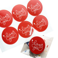 60pcs/Lot New Red Love You Round Handmade Cake Packaging Sealing Label Sticker Baking DIY Party Gift Box Stickers