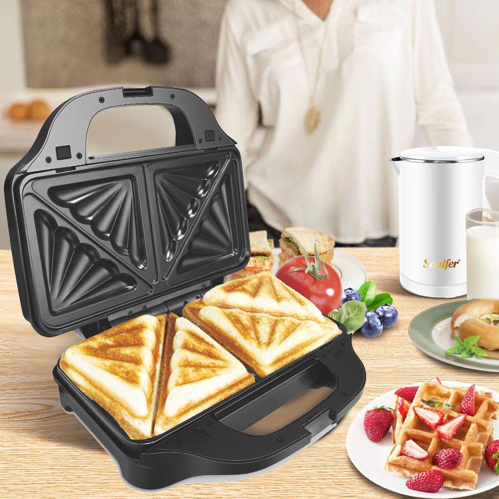 3 in 1 Electric Waffle Maker Iron Sandwich Machine Non-Stick Pan Bubble Egg Cake Oven Household Breakfast Waffle Machine Sonifer