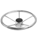 Marine Steering Wheel With Black Foam Grip 13-1/2 " Stainless Steel For Yacht Boat Accessories