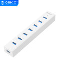 ORICO USB3.0 HUB 7 Port USB 3.0 HUB With 5V2A Power Adapter Multiple High Speed OTG Splitter for Computer Laptop Accessories