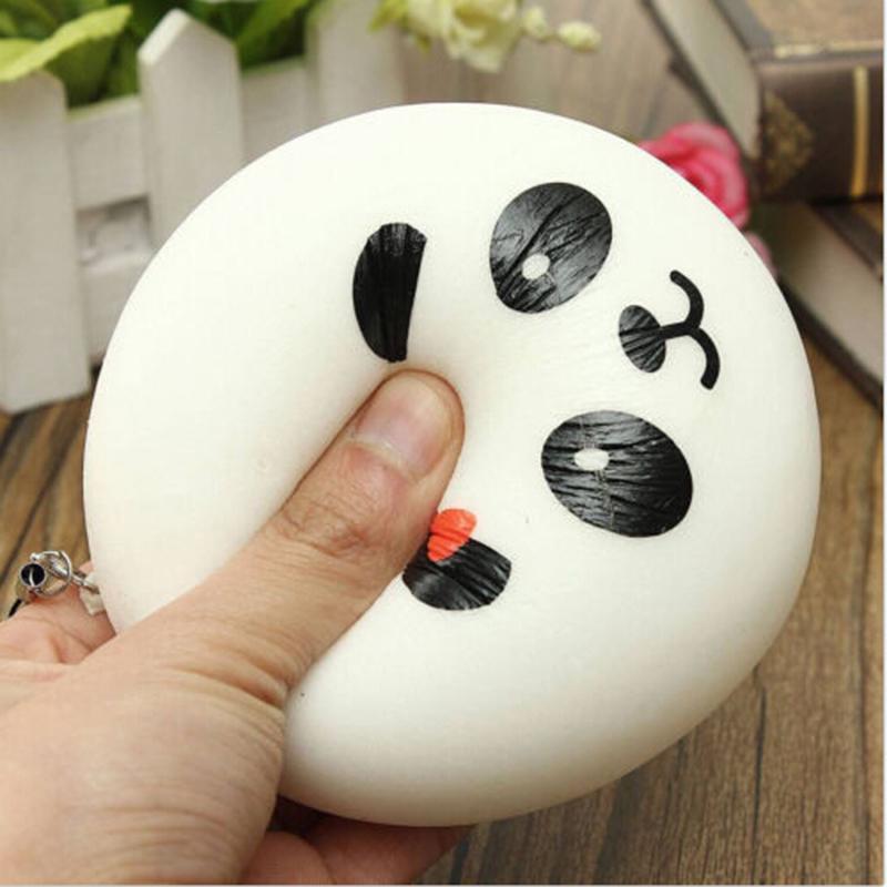 4 cm Jumbo Panda Squishy Charms Kawaii Buns Bread Cell Phone Key/Bag Strap Pendant Squishes Bag Parts & Accessories