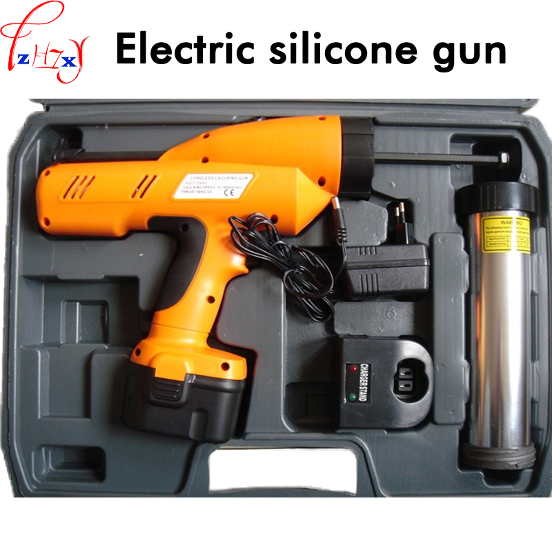 12V Hand-held Electric Silicone Gun Machine 300ml Rechargeable Glass Filled With Silicone Gun Cordless Caulking Gun