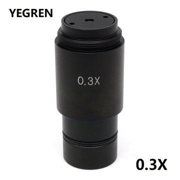 0.3X C-mount Adapter Lens for CCD CMOS Industrial Camera Digital Eyepiece Connected with Microscope Reduction Relay Lens