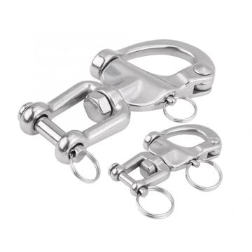 70mm/128mm 316 Stainless Steel Boat Marine Jaw Swivel Snap Shackle for Sailboat Spinnaker Halyard Accessories