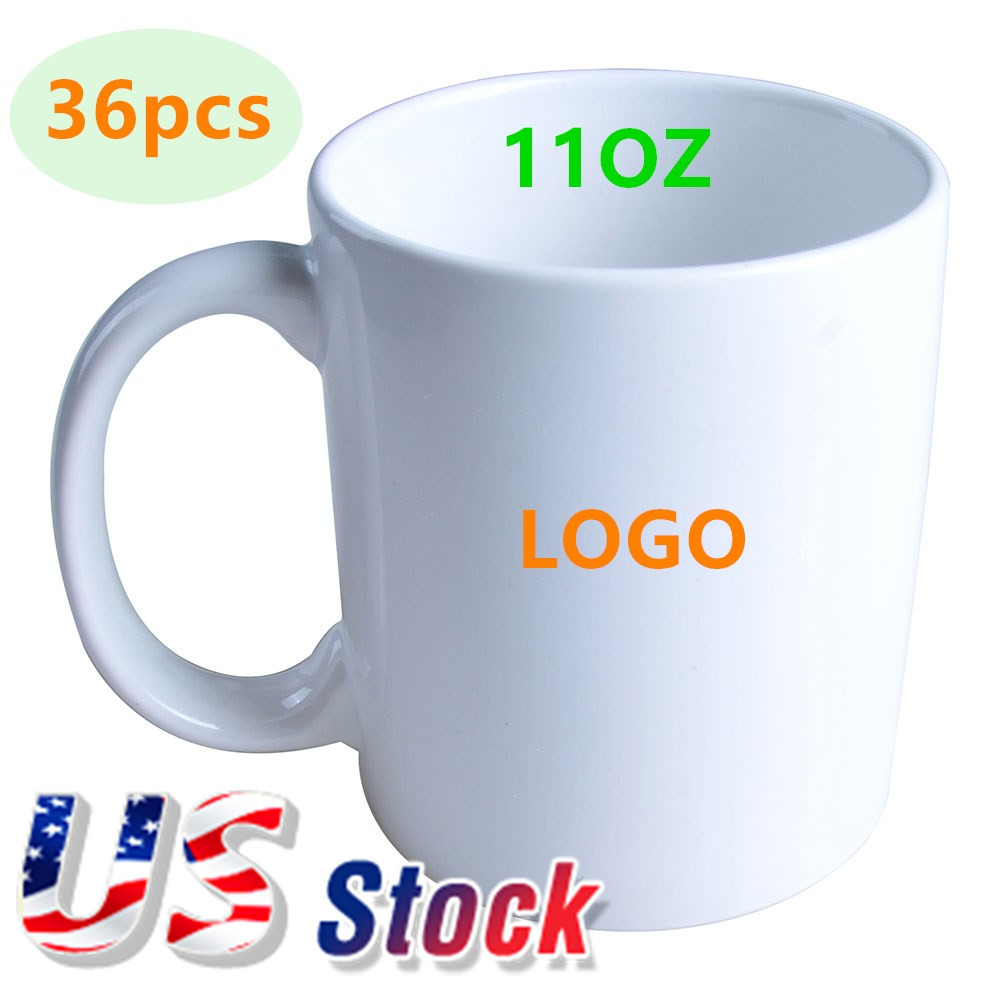 11OZ ORCA Coating White Ceramic Mug White Cup Grade AAA for Sublimation Printing with White Box