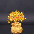 Lucky Tree Wealth Sculpture Gold Tree Natural Lucky Tree Statue Money Tree Ornaments Bonsai Style Wealth Luck Feng Shui Ornament