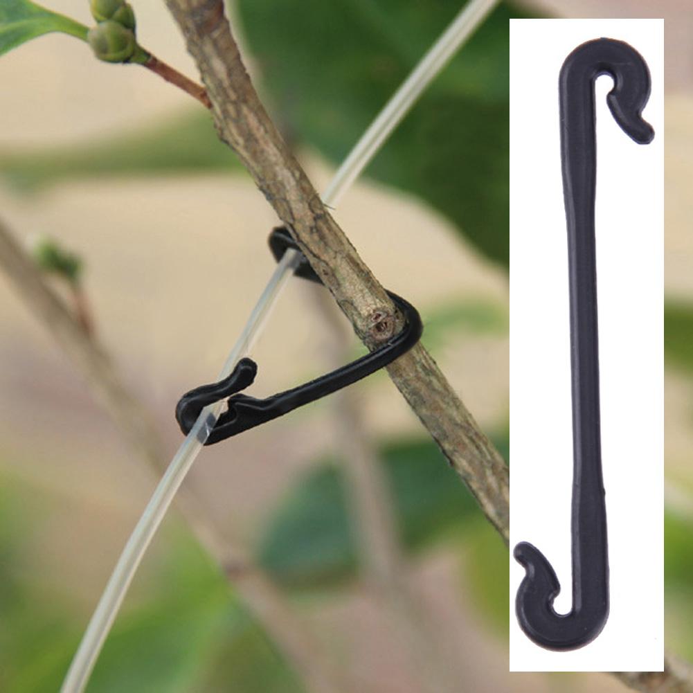 100/200pcs Garden Plant Clips Plastic Vegetable Grafting Fastener Vines Tied Buckle Fixed Lashing Agricultural Greenhouse Clip
