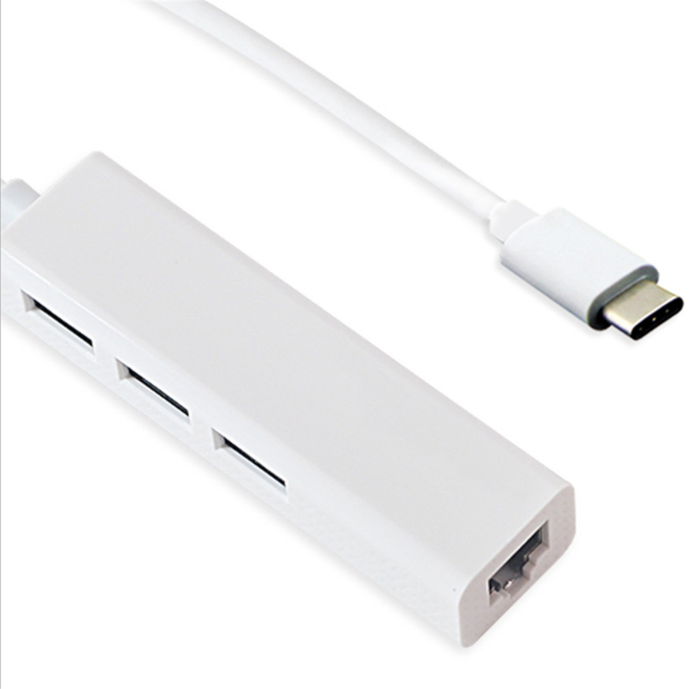 Kebidu Type C USB Hub 3 Ports USB 3.1 HUB Support RJ45 Network Card Lan Adapter for Macbook Wholesale