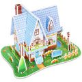 Simulation Cartoon Castle Garden Princess House 3D Puzzle Model Kit Architecture Maket Learning Educational Toys For Children