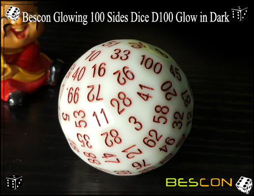 Bescon Glowing 100 Sides Dice D100 Glow in Dark-3